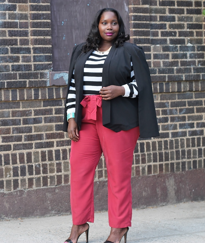 My Perfect Plus Size Spring Pant And Cape Jacket