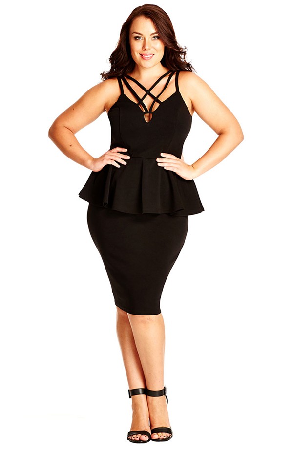 We Love This Very Sexy Strappy Plus Size Dress