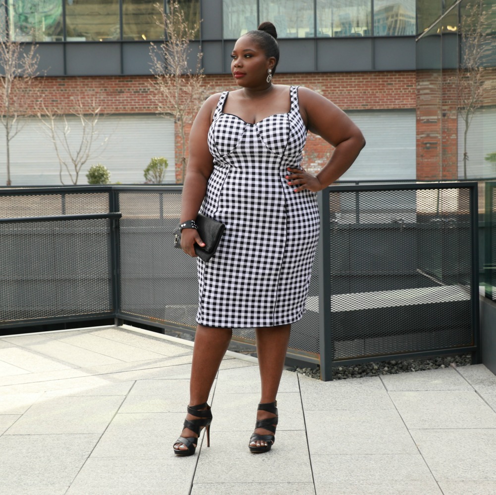 JCPenney Plus size dress in gingham