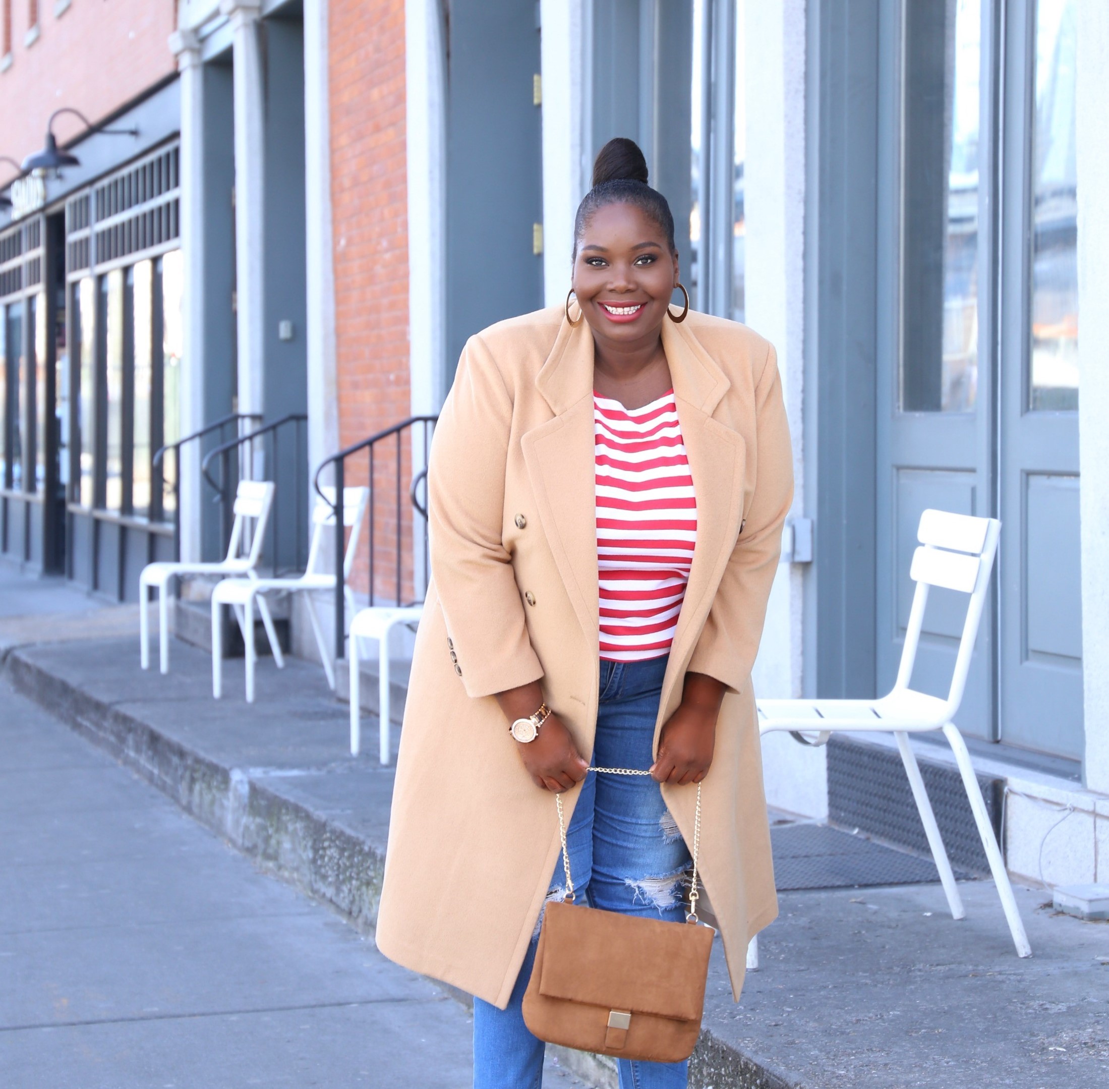 plus size camel coats