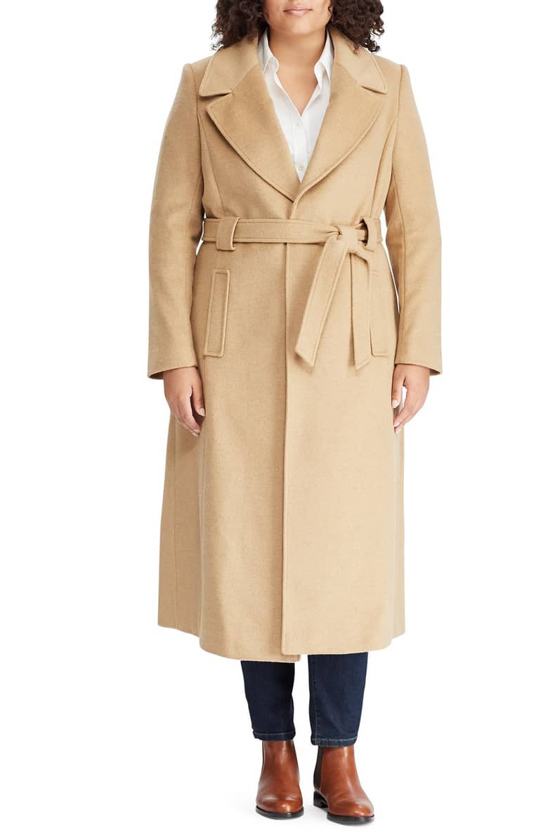 plus size camel coats