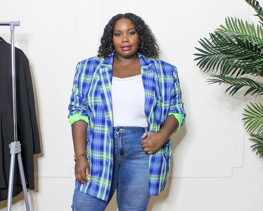 Chic Style Edit in plus size oversized blazer from Asos Curve
