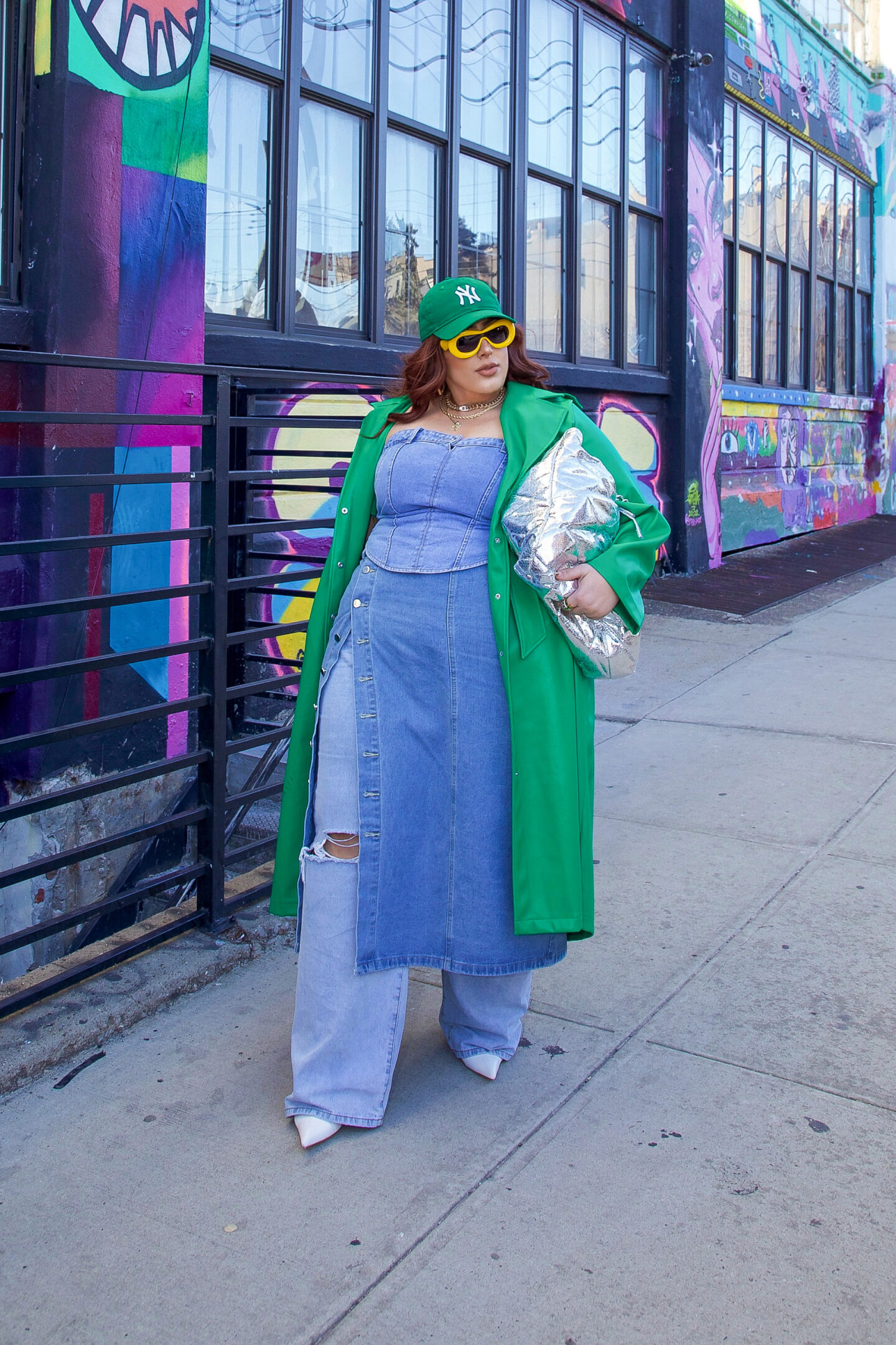 Top plus size denim trends include denim on denim, if you're looking to create outfits for chubby girls